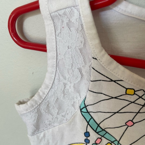 KIDGETS Top Tank Sleeveless Graphic Lace Dreamcatcher Boho Toddler Girl 3T - Picture 4 of 7